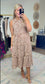 MUD PIE: Alana Ruffle Print Midi Dress