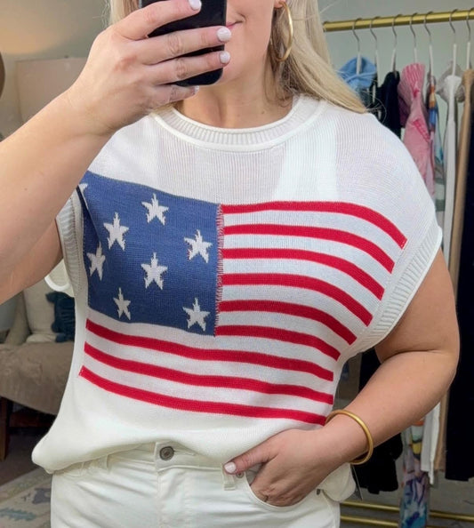 Americana Light Knit Top