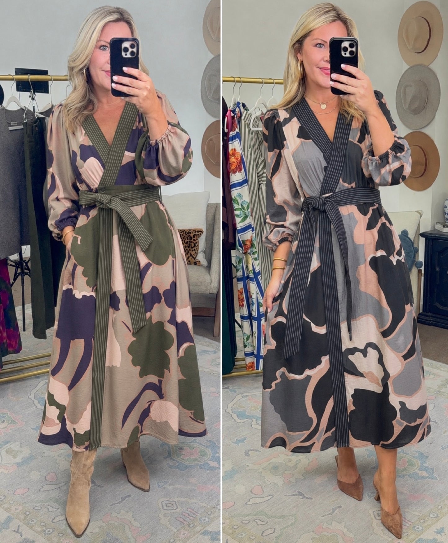 Picasso Perfection Print Midi Dress