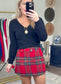 Holiday Heartbreaker Tartan Plaid Skort