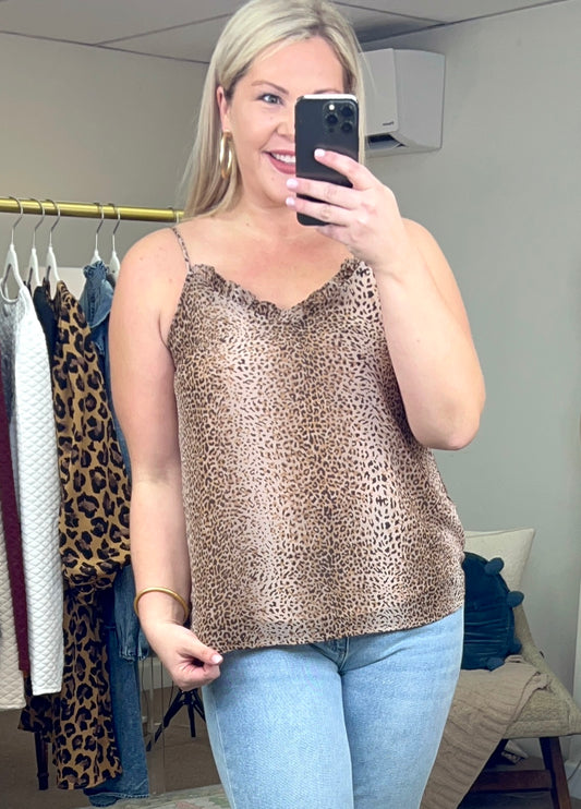 Feline Fine Leopard Print Tank