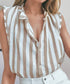 Straight Away Button Down Stripe Blouse
