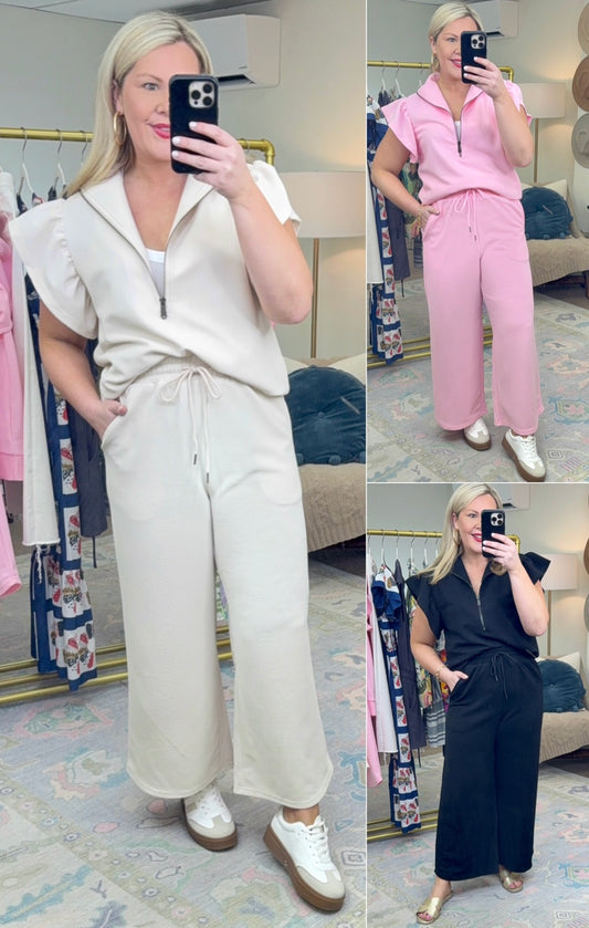 Scenic Route Ruffle Two Piece Set