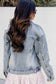 Southern Charm Pearl Embellished Denim Jacket