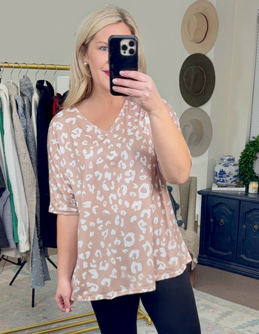 Steady Prowl Leopard Print Tunic Tee