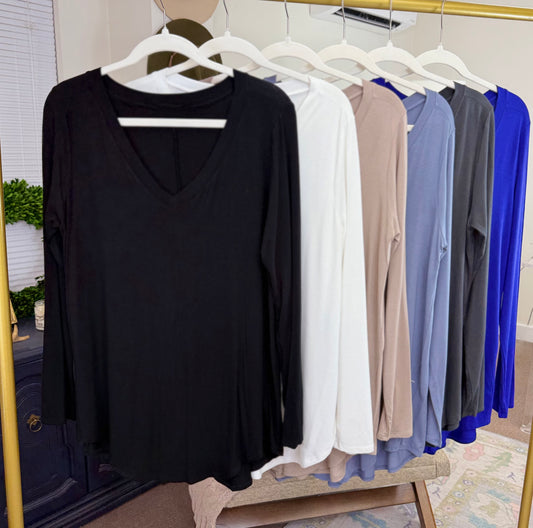 Everyday Staple Long Sleeve Tunic Tee