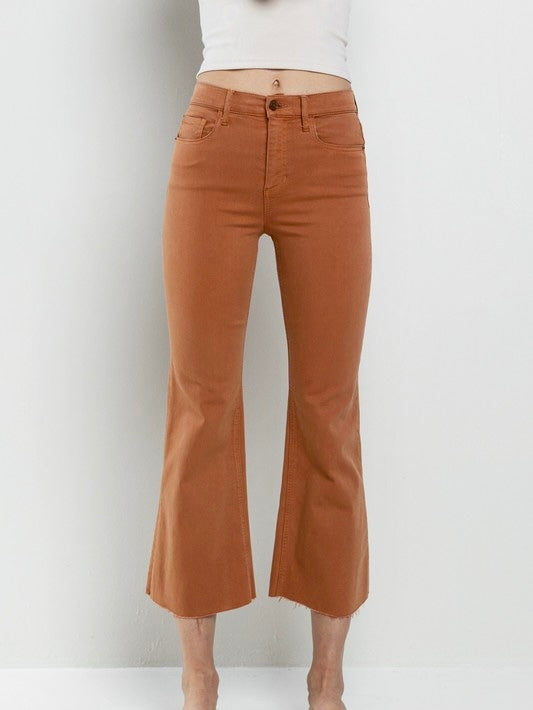 Add Some Spice High Rise Cropped Flare Denim