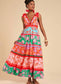 Sunny Day Soiree Print Tiered Dress