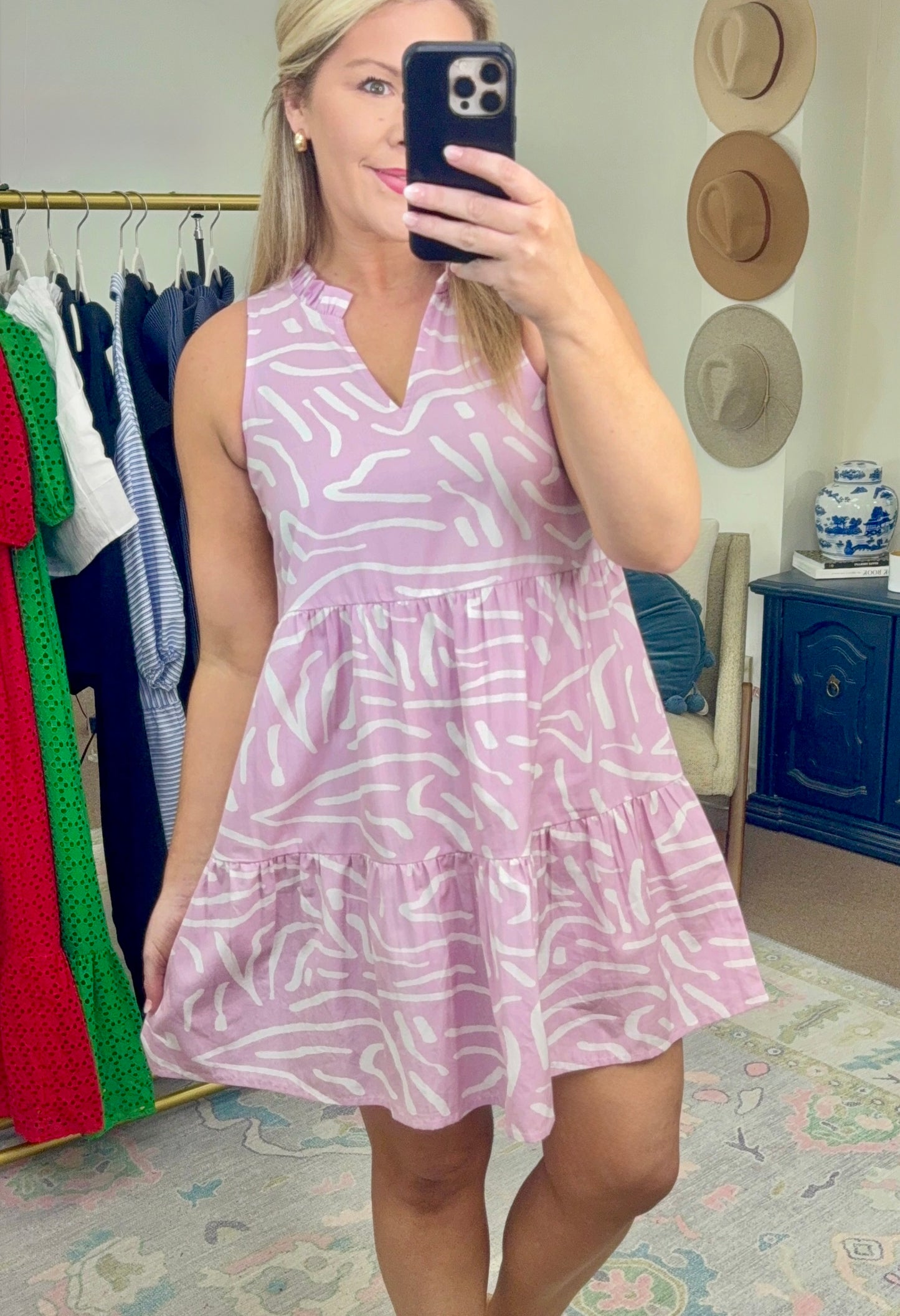 MUD PIE: Lilac Brekke Tiered Poplin Dress