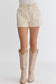 High Rise Cinch Waist Shorts