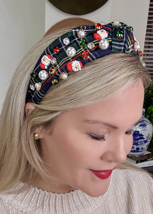 Like A Charm Tartan Knot Headband