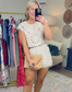 Amalfi Coast Embroidered Linen Short Set