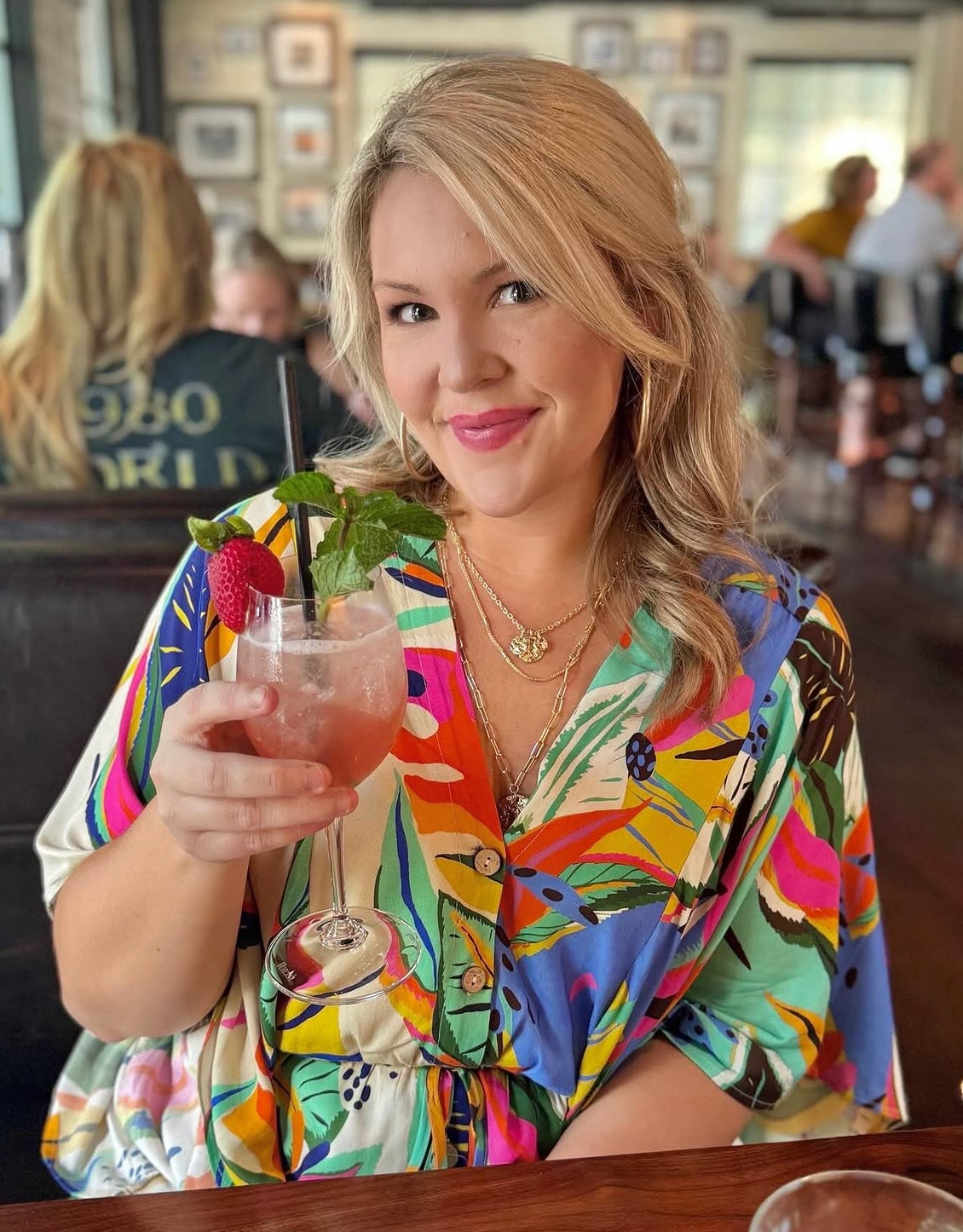 Pretty Palms Printed Midi Dress
