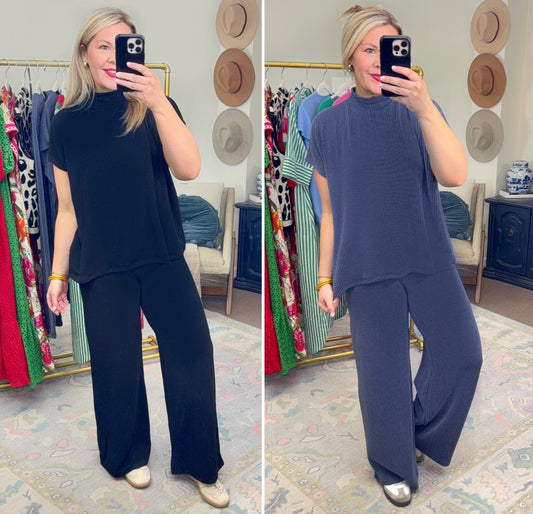 **MORE COLORS** Keep it Casual Ribbed Lounge Set
