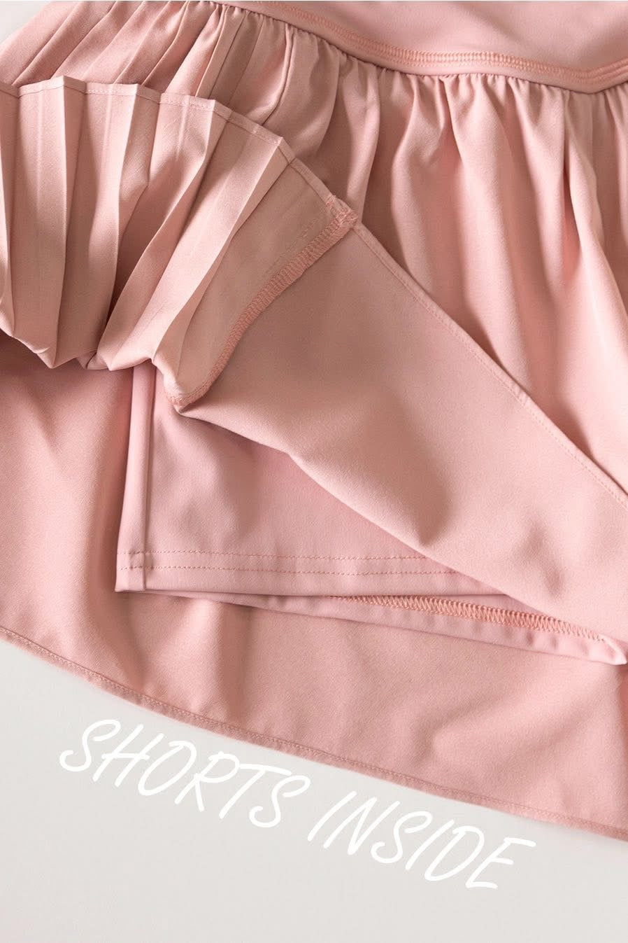 Serving Style Side Pleat Athletic Shorts