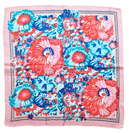 Peach Sunday Best Abstract Silk Neck Scarf
