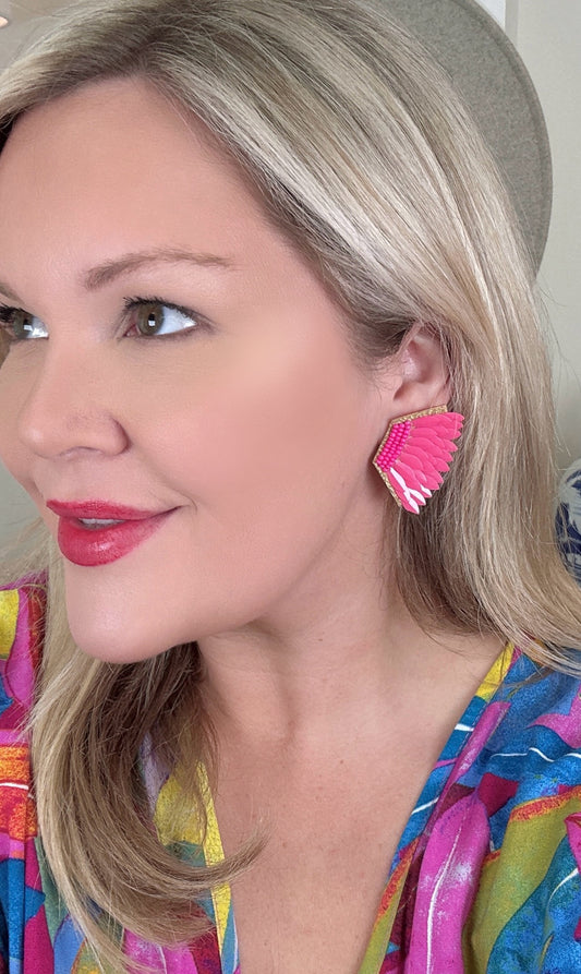 **MORE COLORS** Winging It Sequin Beaded Wing Earrings