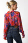 Vibrant Vibes Print Button Down Blouse