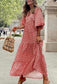 Wild Hearts Print Tiered Maxi Dress