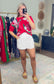 Modern Meadow Abstract Floral Knit Top
