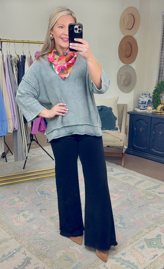 Take the Day Mineral Wash Knit Top