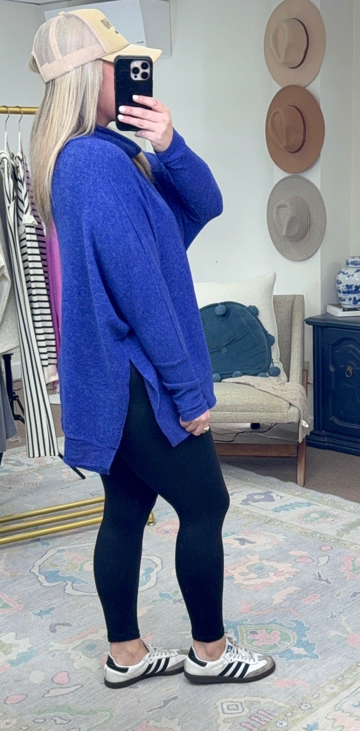 Warm Wishes Brushed Knit Cowl Neck Tunic Top