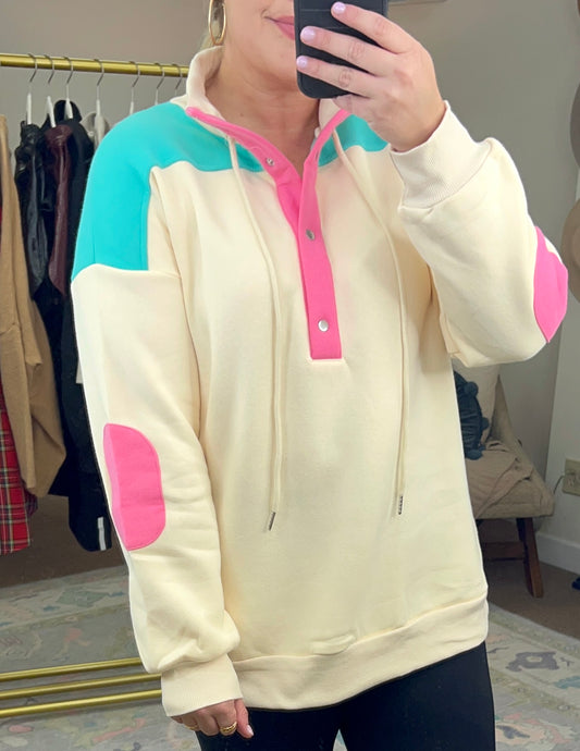 Get It Girl Retro Colorblock Pullover