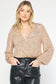**MORE COLORS** ENTRO: Sequin Surplice Bodysuit