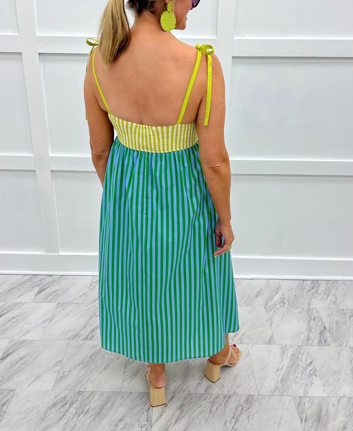 Main Squeeze Stripe Midi Dress