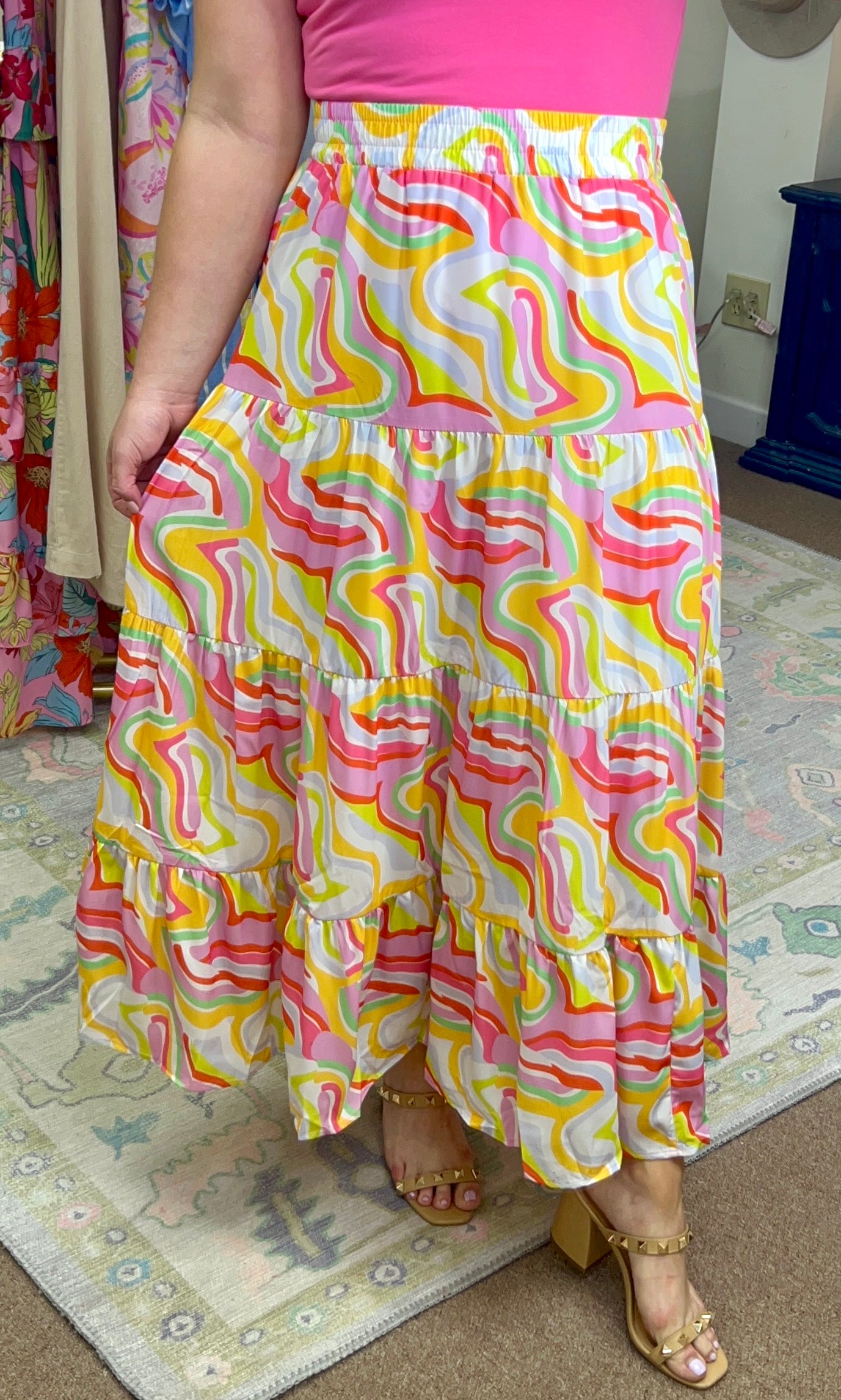 Happy Days Tiered Maxi Skirt
