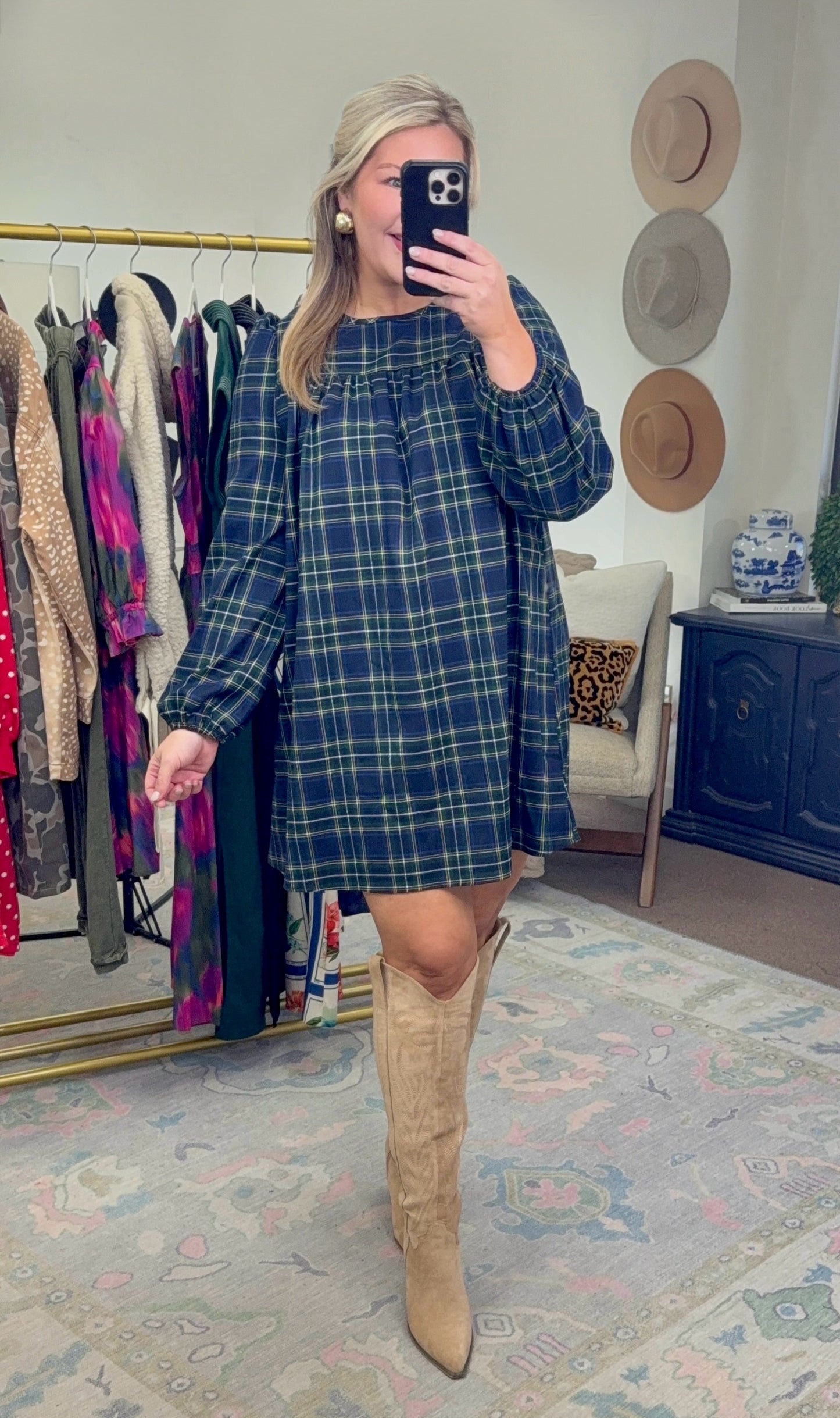 Set The Standard Plaid Dress