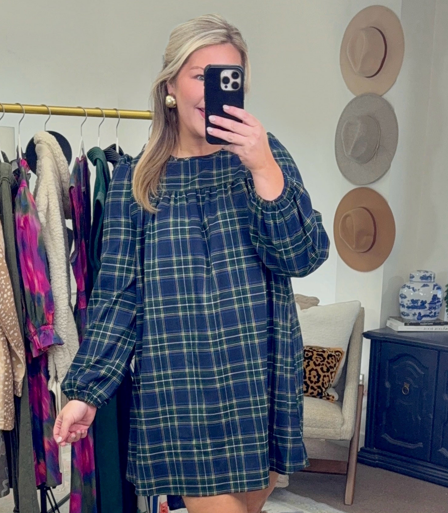 Set The Standard Plaid Dress