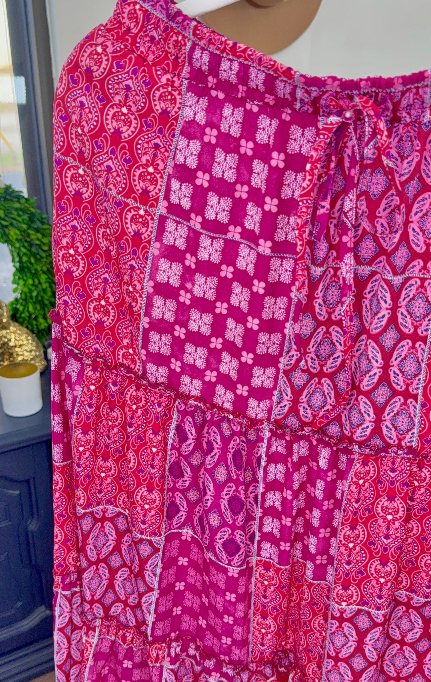 Gypsy Lady Mix Print Maxi Skirt