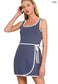 **MORE COLORS** Biggest Fan Scuba Wrap Dress with Shorts