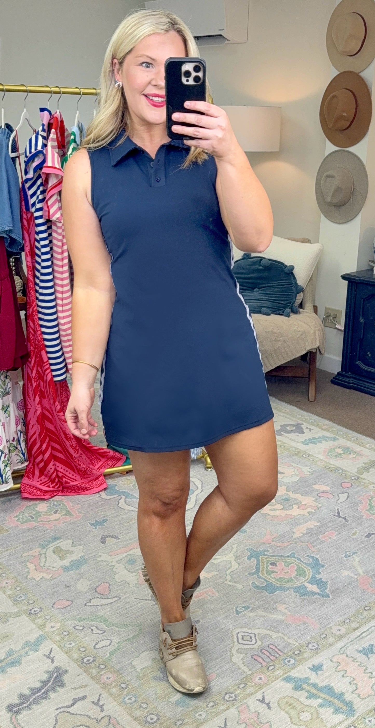 In Motion Ricrac Collared Dress