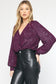 **MORE COLORS** ENTRO: Sequin Surplice Bodysuit