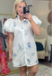Garden Party Floral Print Eyelet Dress
