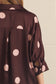 Point Taken Dot Print Button Up Blouse