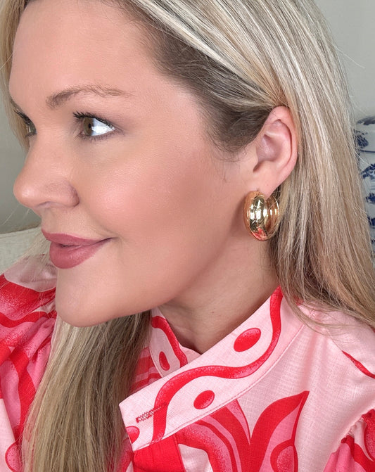 Unwritten Words Chunky Hoop Earrings