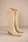 Miracle Mile Vegan Suede Boots in Tan