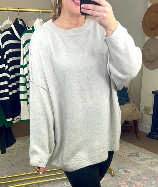 Day Off Work Slouchy Knit Top