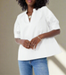 Lady Like White Poplin Blouse