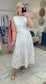 Moon River Embroidered Eyelet Flounce Skirt
