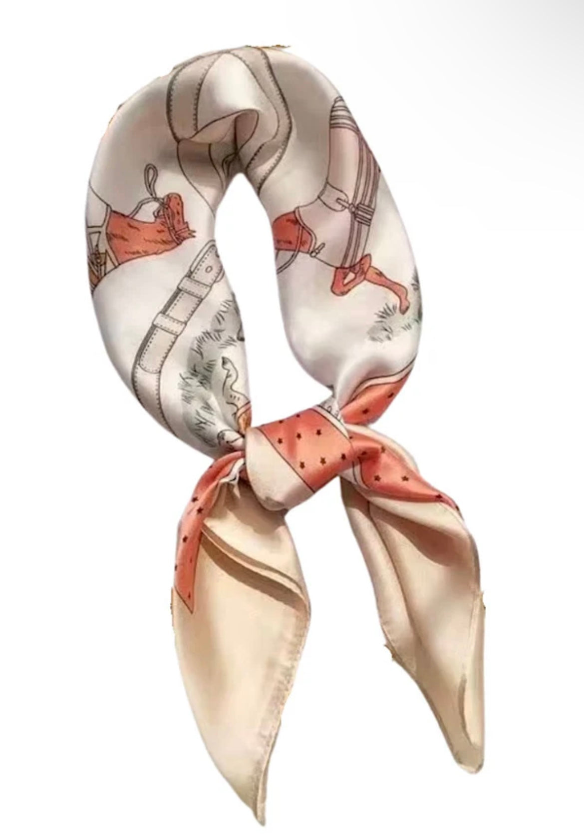 **MORE COLORS** Show Pony Print Silk Neck Scarf