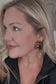 Uptown Energy Studded Tortoise Resin Hoop Earrings
