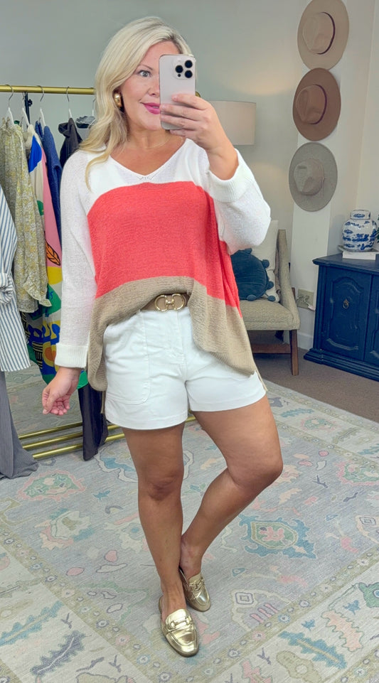 Life of Leisure Color Block Knit Top