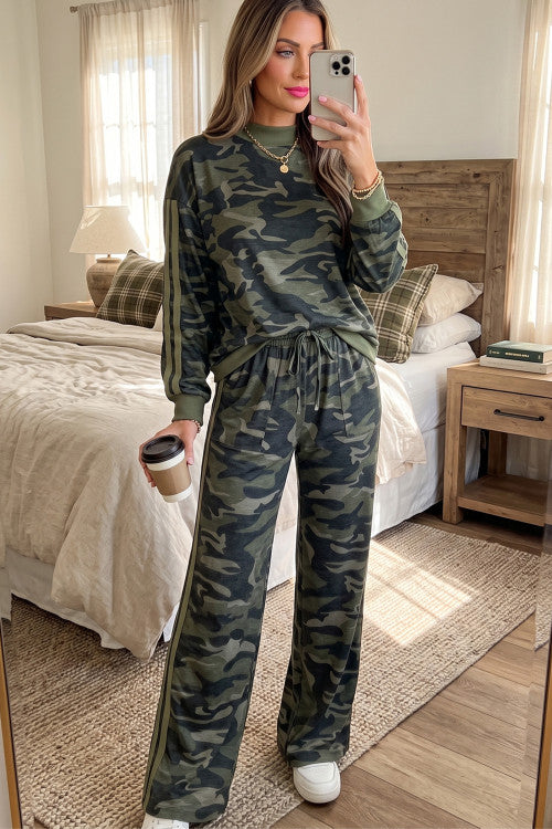 ✨SATURDAY STEAL✨ Camo Cameo Wide Leg Set