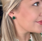 Druzy Clover Stud Earrings