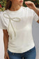 Laid Back Luxe Bow Embellished Tee