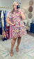 Forever Amen Watercolor Print Babydoll Dress
